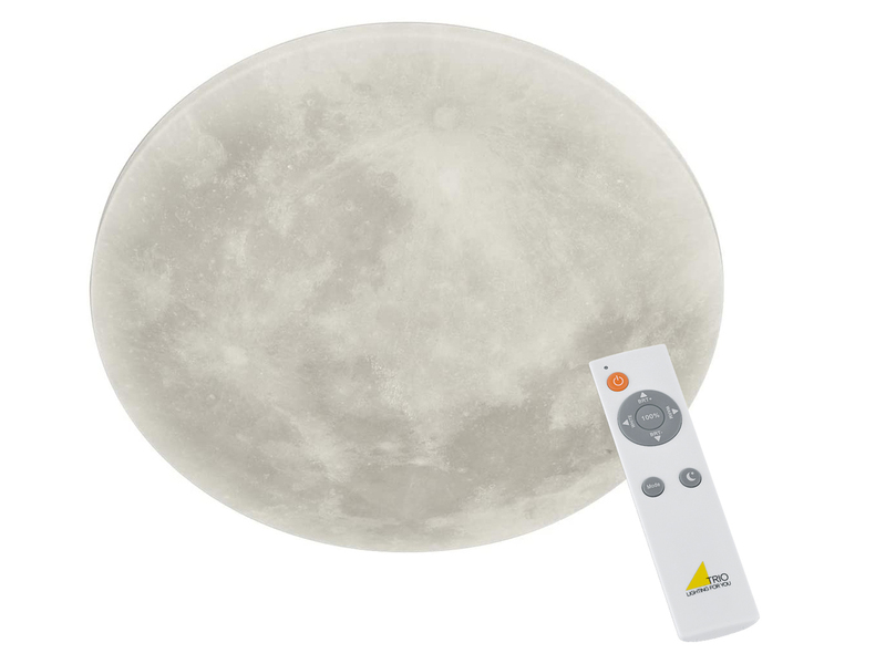 Dimmbare LED Deckenleuchte LUNAR mit Nachtlicht, Mondphasen Fernbedienung Ø40cm