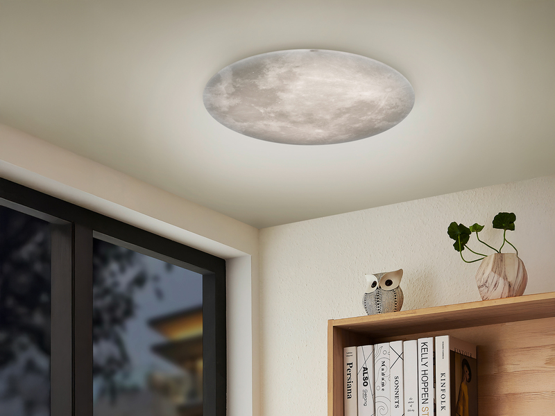 LED Deckenleuchte LUNAR mit Fernbedienung, Mondphasen einstellbar Ø 40cm