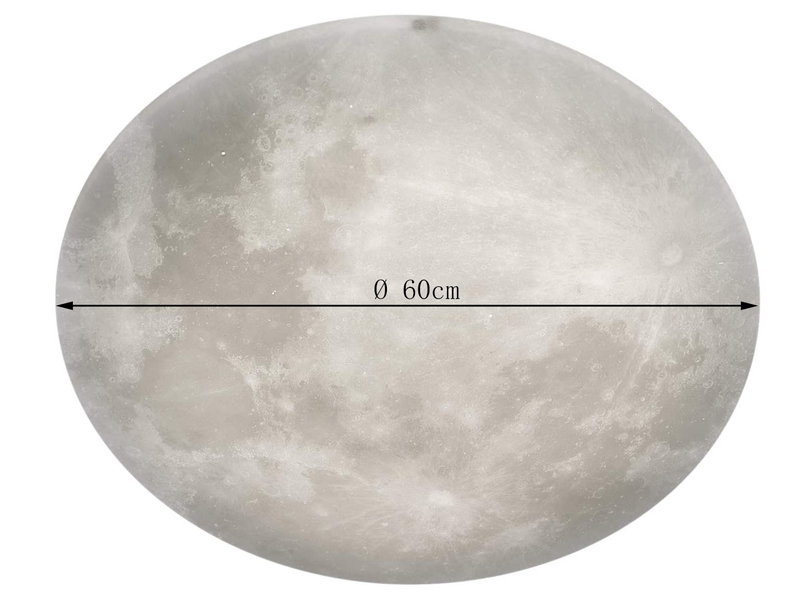 Große LED Deckenleuchte LUNAR mit Fernbedienung, Mondphasen einstellbar Ø 60cm