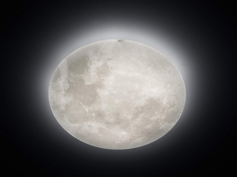 Große LED Deckenleuchte LUNAR mit Fernbedienung, Mondphasen einstellbar Ø 60cm