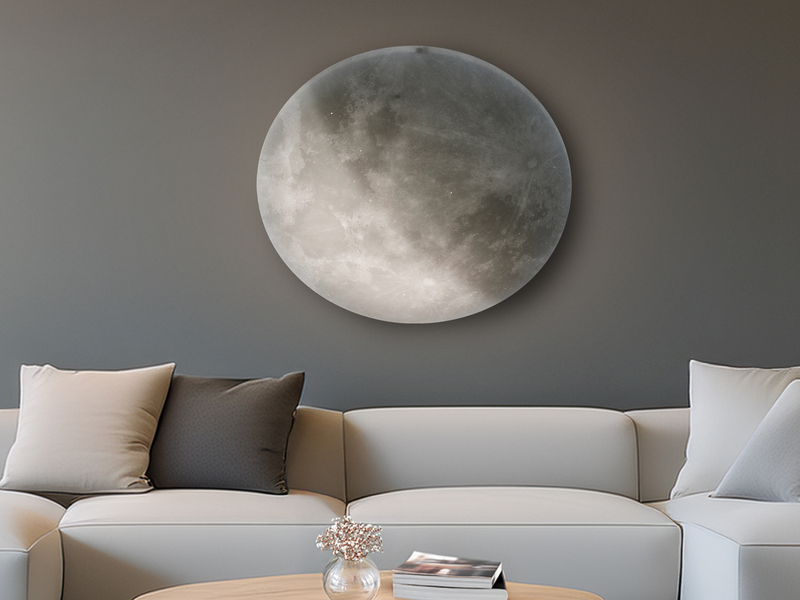 Große LED Deckenleuchte LUNAR mit Fernbedienung, Mondphasen einstellbar Ø 60cm