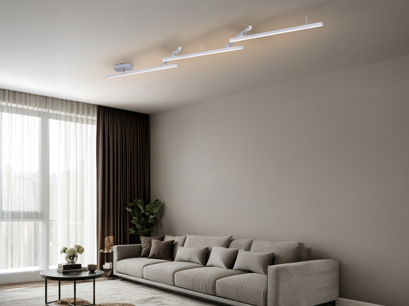 Smarte LED Deckenleuchte MELBY mit WIZ Lichtsteuerung & Fernbedienung, L: 242cm
