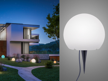 LED Garten Kugelleuchte Außenleuchte NECTOR smarte Lichtsteuerung WIZ, Ø 30cm