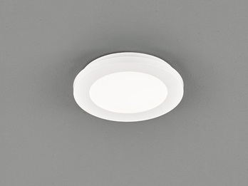 Kleine LED Deckenleuchte CAMILLUS flache Badezimmerlampe dimmbar Ø17cm Weiß IP44