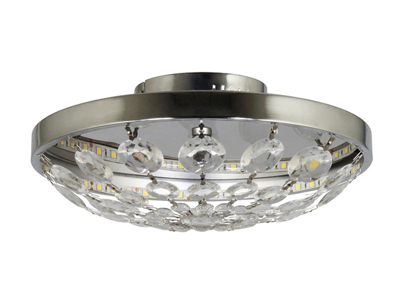 Elegante LED-Deckenleuchte mit funkelnden Acrylanhängern, LED 13W/590 Lumen