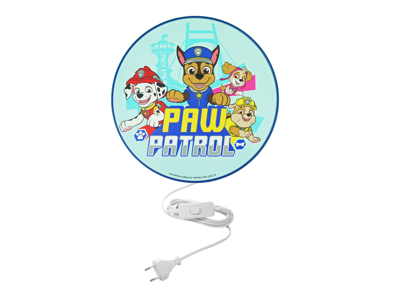 LED Kinderzimmer Wandlampe in Blau multicolor - Die super Hunde, Ø 25cm