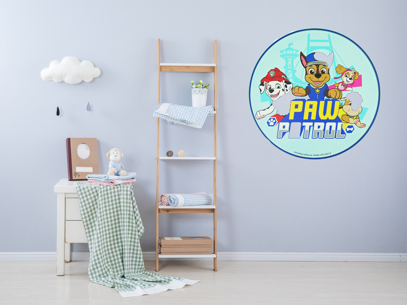 LED Kinderzimmer Wandlampe in Blau multicolor - Die super Hunde, Ø 25cm