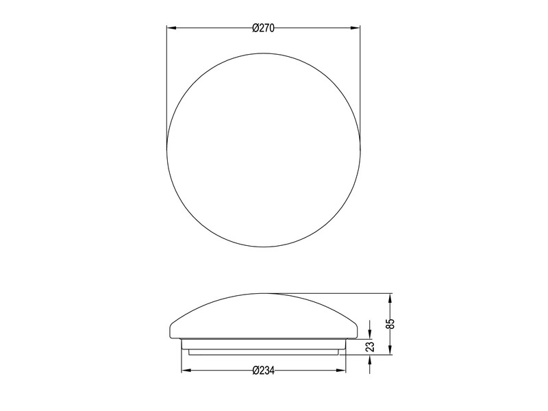 Kleine LED Deckenleuchte POLLUX IP44 mit Bewegungsmelder, Ø 27cm