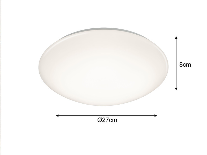 Kleine LED Deckenleuchte POLLUX IP44 mit Bewegungsmelder, Ø 27cm