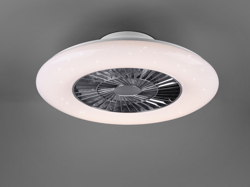 Deckenleuchte VISBY mit Ventilator, Fernbedienung & Nachtlicht Ø 59cm