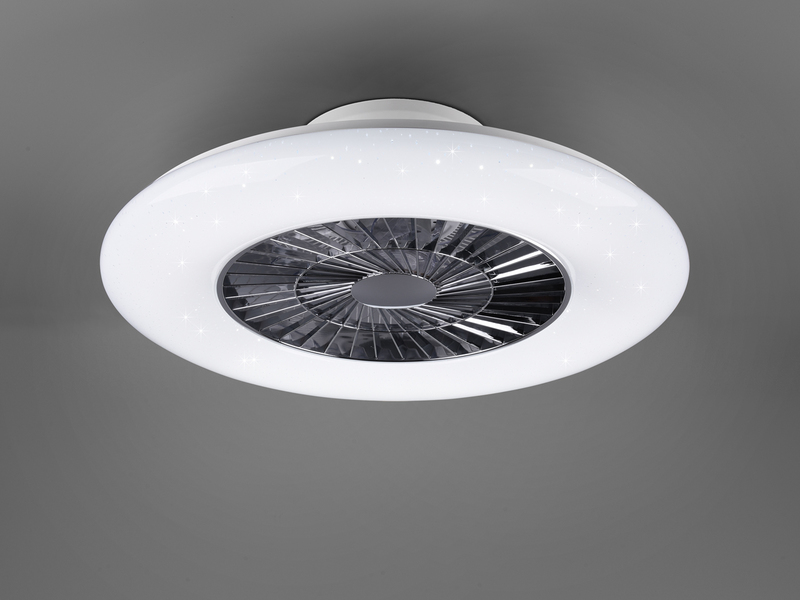 Deckenleuchte VISBY mit Ventilator, Fernbedienung & Nachtlicht Ø 59cm