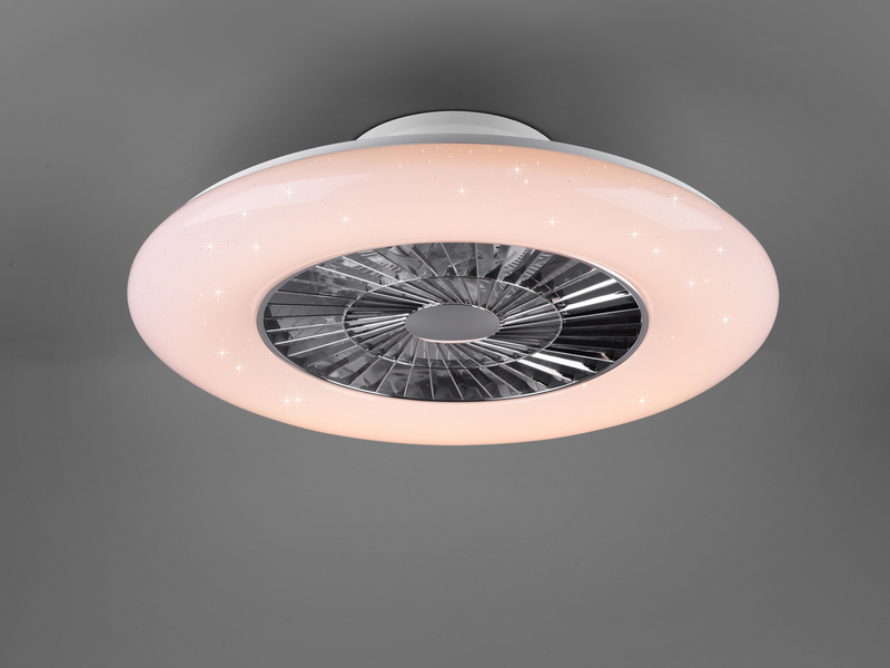 Deckenleuchte VISBY mit Ventilator, Fernbedienung & Nachtlicht Ø 59cm