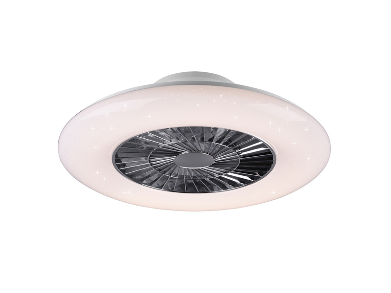 Deckenleuchte VISBY mit Ventilator, Fernbedienung & Nachtlicht Ø 59cm