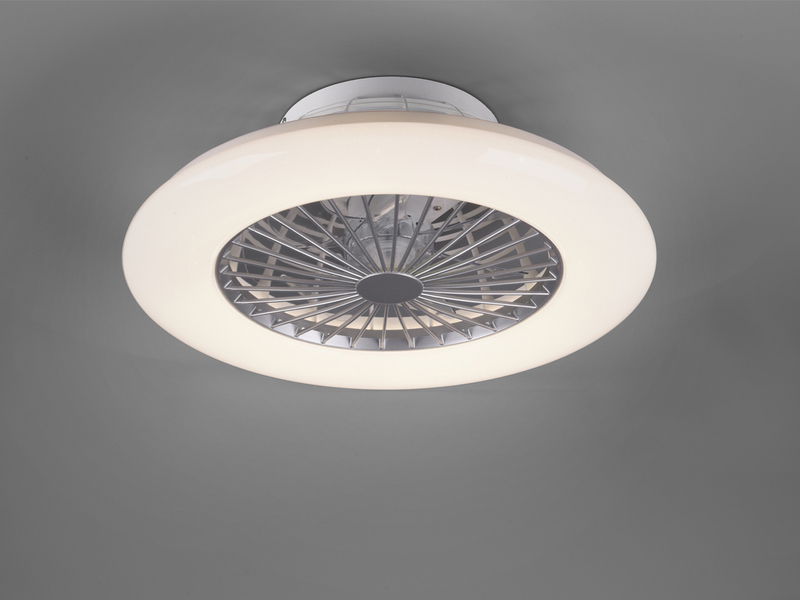 LED Deckenleuchte STRALSUND mit Ventilator, Fernbedienung & Tageslicht Ø 49cm