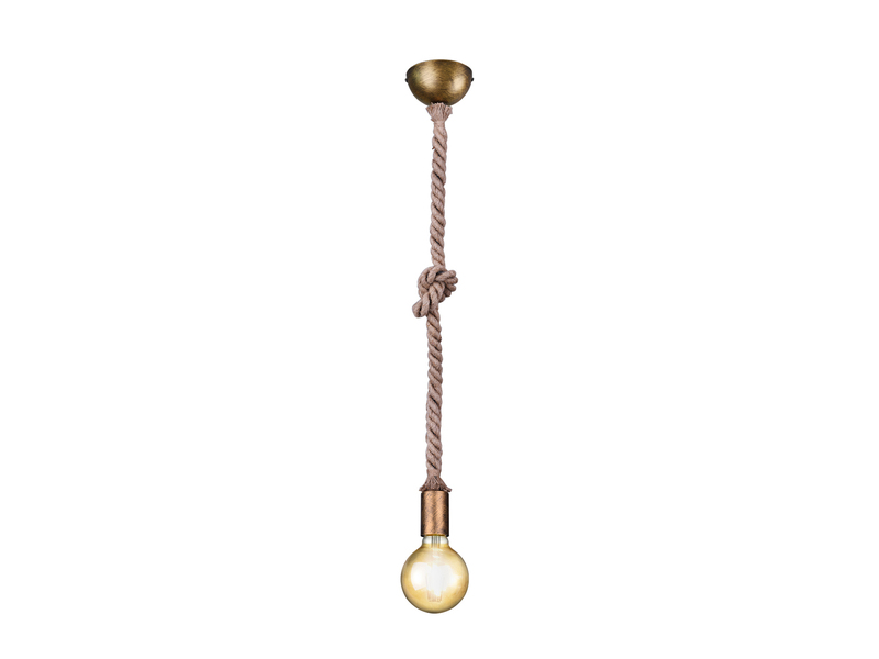 Vintage Schnurpendel Seillampe ROPE - Lampenkabel aus Tau mit Knoten