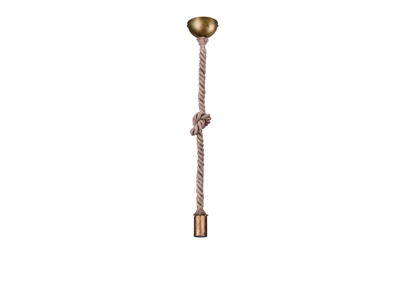 Vintage Schnurpendel Seillampe ROPE - Lampenkabel aus Tau mit Knoten