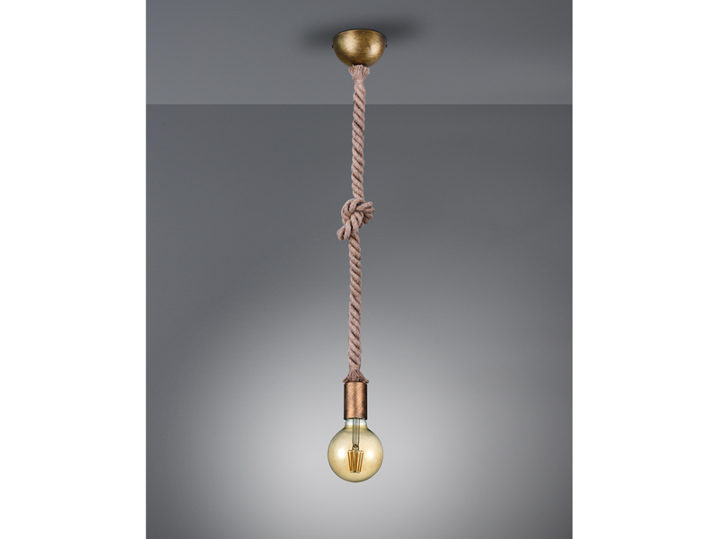 60W Suspension Vintage Schnurpendel in Gold Textilkabel für Hängelampe E27 max 