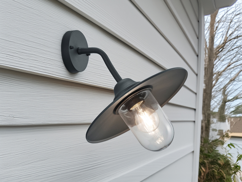 Vintage Außenwandleuchte BRENTA in Anthrazit, Höhe 32cm