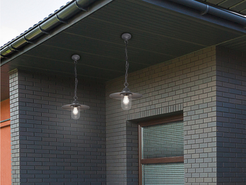 Vintage LED Außenhängeleuchte in Anthrazit - vielseitige Hausbeleuchtung