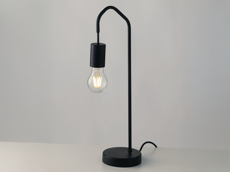 Ausgefallene Tischleuchte HABITAT Metall in Schwarz, Höhe 48cm