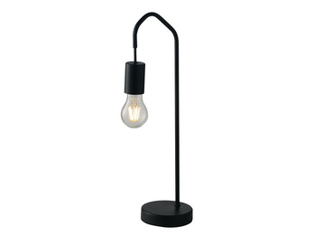 Ausgefallene Tischleuchte HABITAT Metall in Schwarz, Höhe 48cm