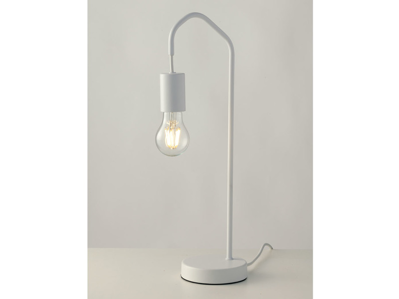 Außergewöhnliche Tischlampe HABITAT weiß - minimalistische Designerlampe