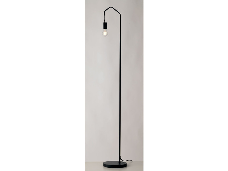 Außergewöhnliche Stehlampe HABITAT schwarz - minimalistische Designerlampe 165cm