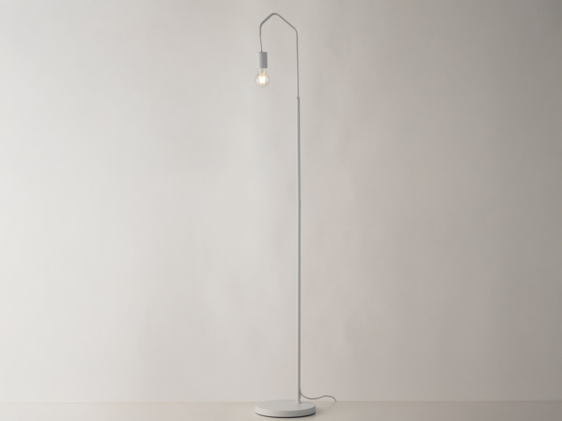 Außergewöhnliche Stehlampe HABITAT weiß - minimalistische Designerlampe H: 165cm