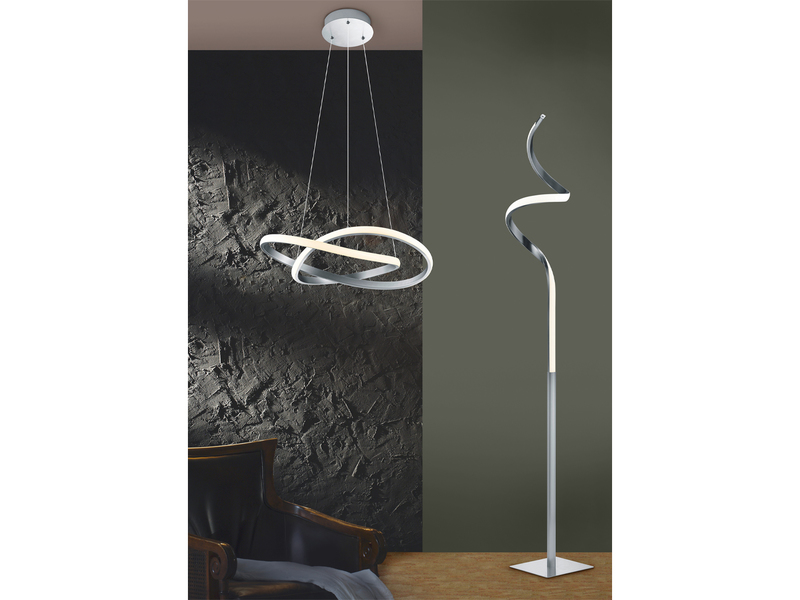 Dimmbare LED Stehlampe COURSE Weiß, Höhe 145cm, Licht neutralweiß