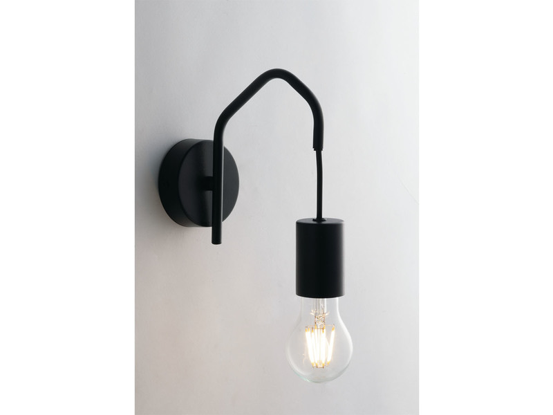 Außergewöhnliche Wandlampe HABITAT schwarz - minimalistische Designerlampe