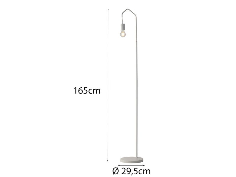 Außergewöhnliche LED Stehlampe 165cm weiß - minimalistische Designerlampe