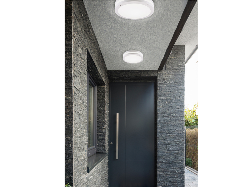 Vielfältige LED Außenleuchte für Wand & Decke in Weiß matt