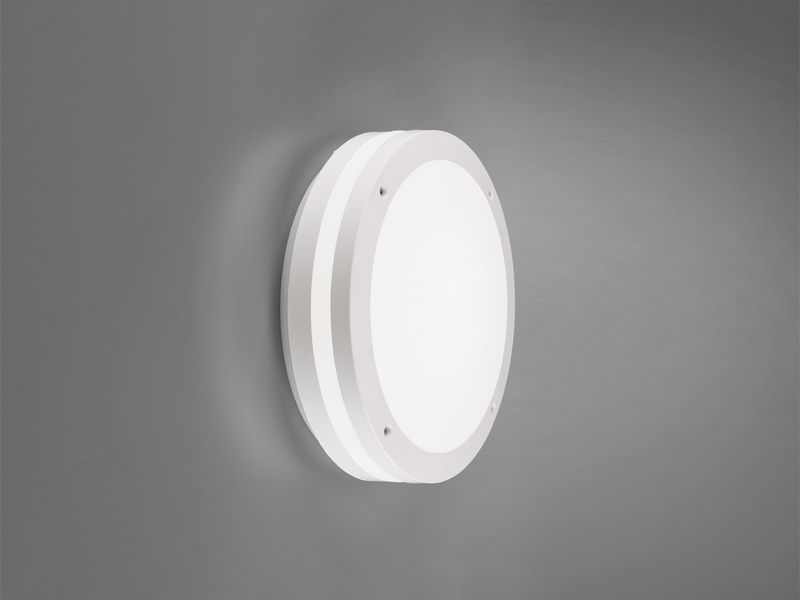 LED Außen Deckenleuchte / Wandleuchte PIAVE mit Bewegungsmelder in Weiß, Ø30