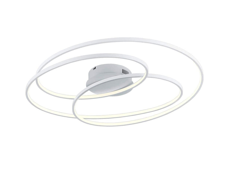 Große LED Deckenlampe GALE Weiß, dimmbar über Schalter, Breite 80cm