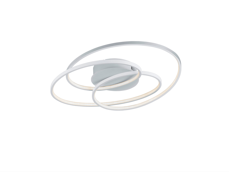 Große LED Deckenlampe GALE Weiß, dimmbar über Schalter, Breite 60cm