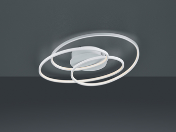Große LED Deckenlampe GALE Weiß, dimmbar über Schalter, Breite 60cm