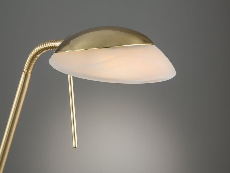 LED Stehleuchte POOL Messing 2-flammig dimmbar, Höhe 160cm