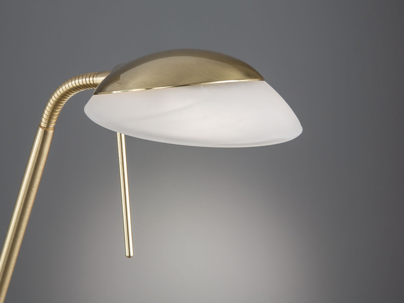 LED Stehleuchte POOL Messing 2-flammig dimmbar, Höhe 160cm