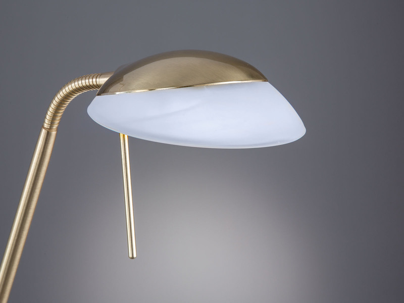 LED Stehleuchte POOL Messing 2-flammig dimmbar, Höhe 160cm