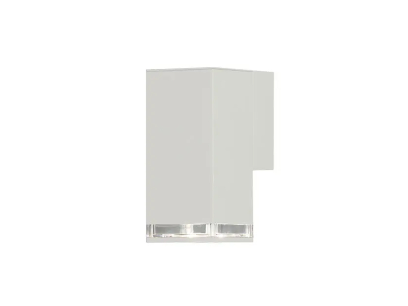 ALU Außenwandleuchte POLLUX Down Light Weiß Effektstreifen IP44, Höhe 16,5cm
