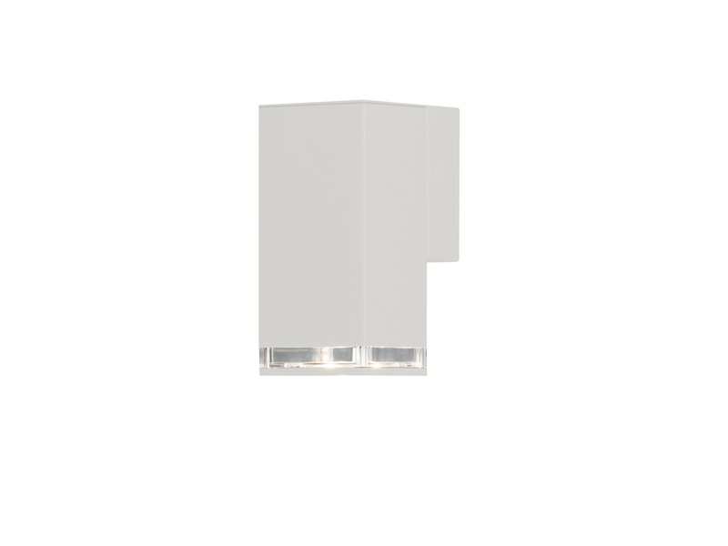 LED Außenwandleuchte ALU Down Light Weiß Effektstreifen IP44, Höhe 16,5cm
