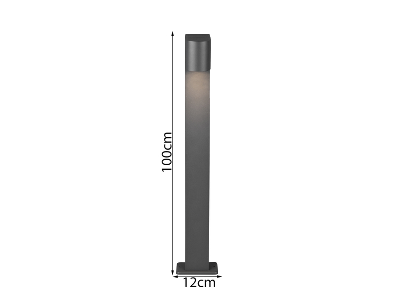 Pollerleuchte Downlight Anthrazit inklusive Erdspieß & GU10 LED, Höhe 100cm