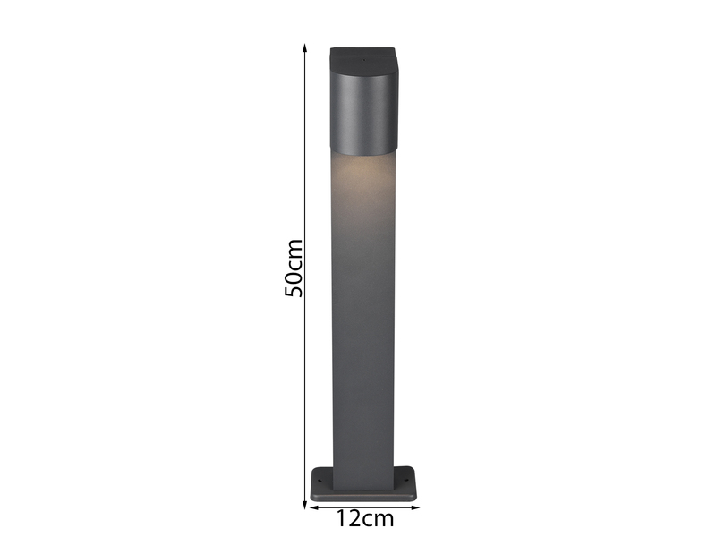 Pollerleuchte Downlight Anthrazit inklusive Erdspieß & GU10 LED, Höhe 50cm