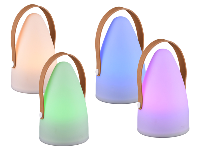 Wiederaufladbare LED Tischleuchte HAITI mit Farbwechsler, USB Anschluß Höhe 20cm