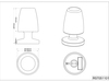 Wiederaufladbare LED Tischleuchte für draußen DORA AKKU & USB Anschluß Höhe 20cm