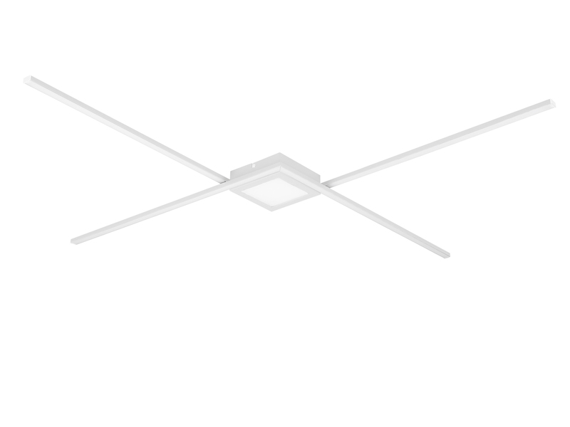 Minimalistische LED Stab Deckenlampe OXFORD in Weiß matt mit Switch Dimmer