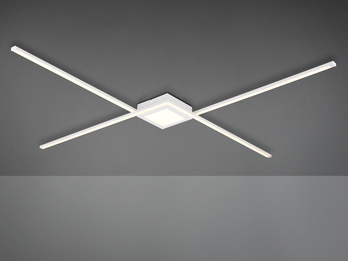 Minimalistische LED Stab Deckenlampe OXFORD in Weiß matt mit Switch Dimmer