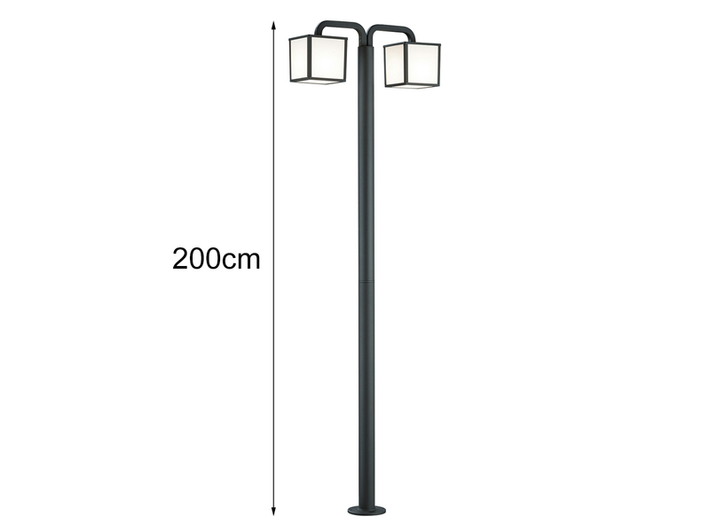 Moderne LED Gartenlaternen 2er SET, IP54 - Höhe 200cm