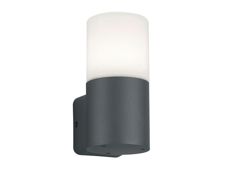 Außenwandleuchte HOOSIC aus Aluminium in Anthrazit, Höhe 17,5cm