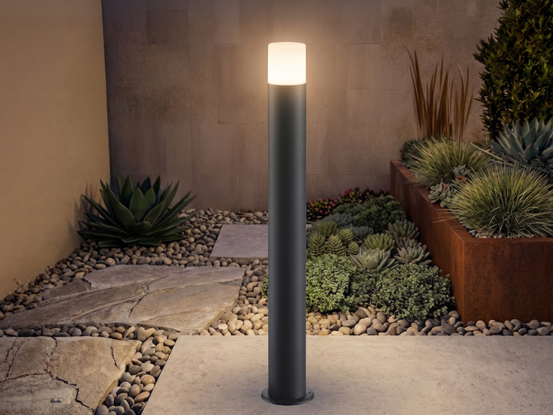 Wegeleuchte HOOSIC aus Aluminium in Anthrazit E27, Höhe 80cm